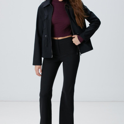 Network Kadın Siyah Agraf Detaylı Pantolon Network Kadın Siyah Agraf Detaylı Pantolon