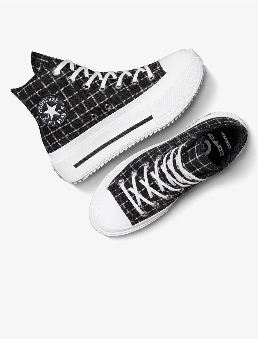 Converse Chuck Taylor All Star Lift Double Stack Kadın Siyah Sneaker Converse Chuck Taylor All Star Lift Double Stack Kadın Siyah Sneaker