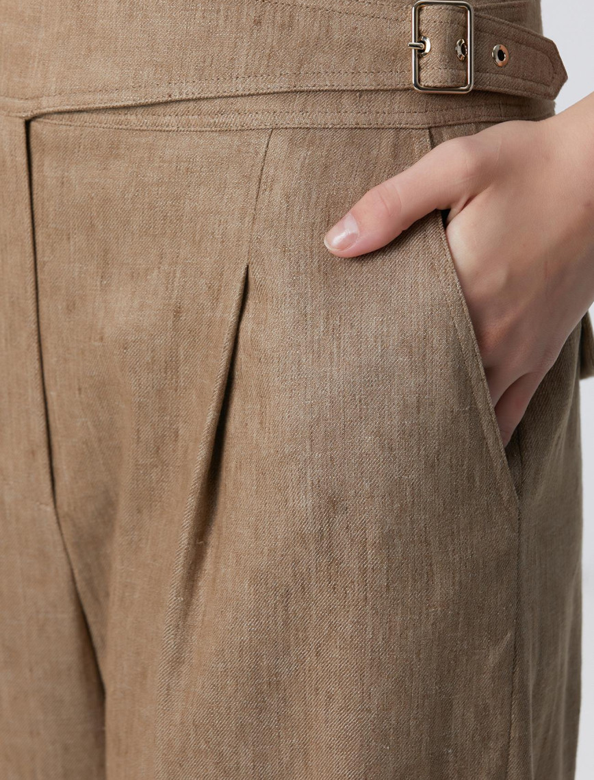 Network Kadın Vizon Melanj Keten Karışımlı Pantolon Network Kadın Vizon Melanj Keten Karışımlı Pantolon