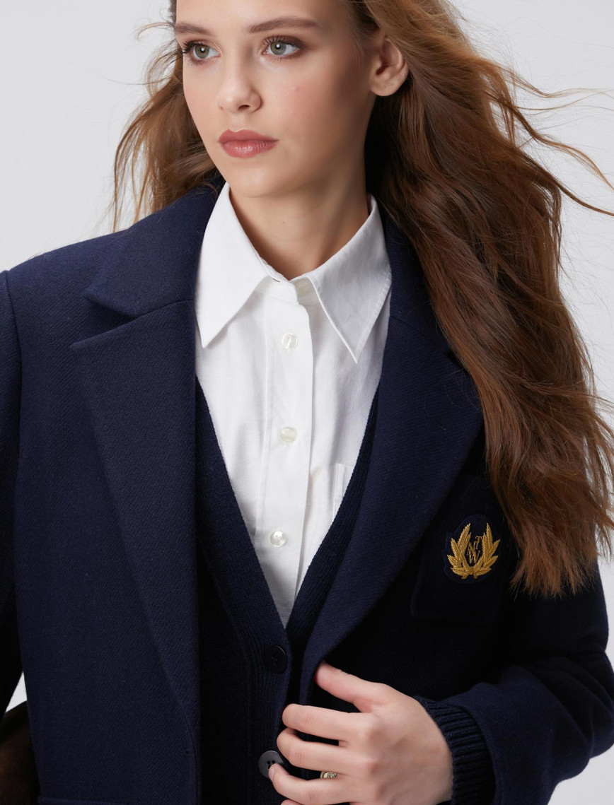 Network Kadın Lacivert Yün Karışımlı Ceket