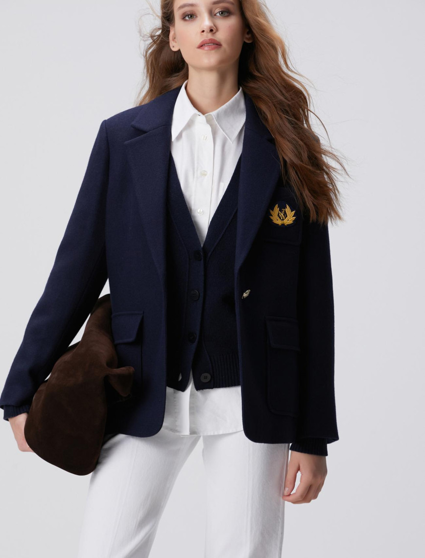 Network Kadın Lacivert Yün Karışımlı Ceket