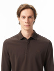 Lacoste Paris Erkek Regular Fit Uzun Kollu Kahverengi Polo Lacoste Paris Erkek Regular Fit Uzun Kollu Kahverengi Polo