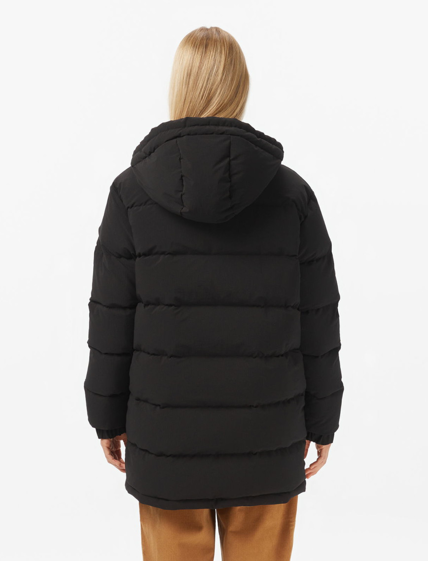 Lacoste Kadın Kapüşonlu Çift Taraflı Siyah Mont Lacoste Kadın Kapüşonlu Çift Taraflı Siyah Mont