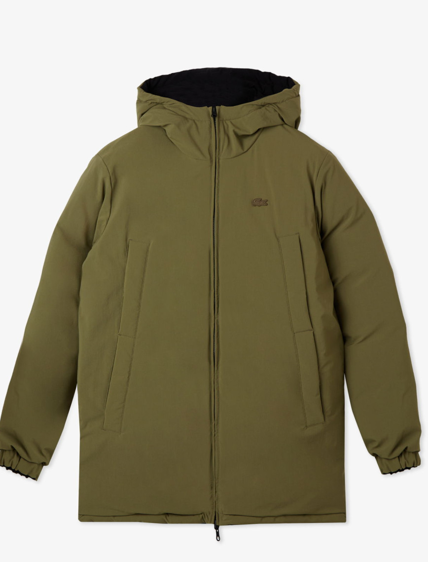 Lacoste Kadın Kapüşonlu Çift Taraflı Siyah Mont Lacoste Kadın Kapüşonlu Çift Taraflı Siyah Mont