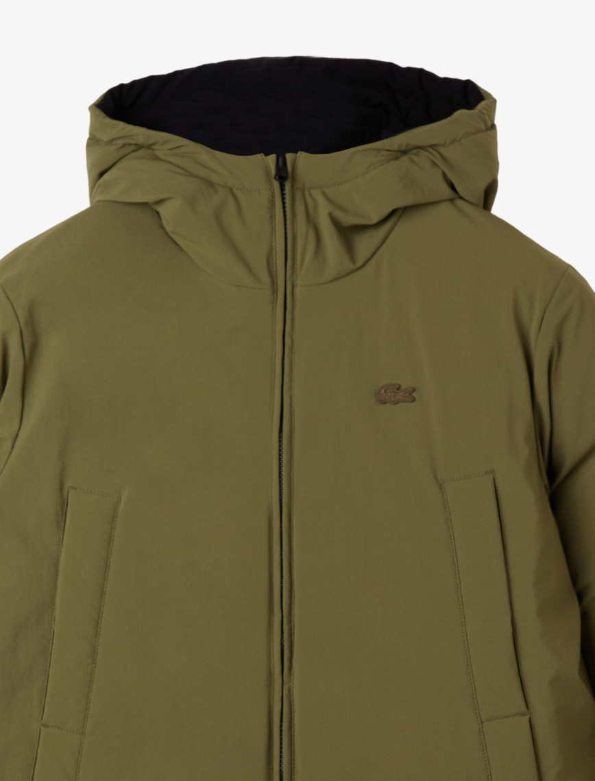 Lacoste Kadın Kapüşonlu Çift Taraflı Siyah Mont Lacoste Kadın Kapüşonlu Çift Taraflı Siyah Mont