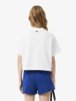 Lacoste Kadın Oversize Fit Bisiklet Yaka Beyaz T-Shirt Lacoste Kadın Oversize Fit Bisiklet Yaka Beyaz T-Shirt