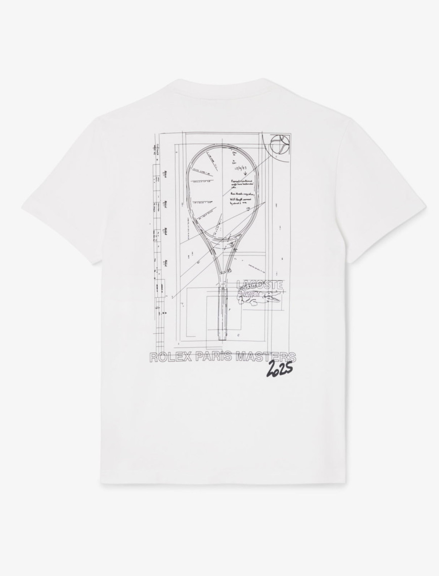 Lacoste x Rolex Paris Unisex Regular Fit Bisiklet Yaka Beyaz T-Shirt Lacoste x Rolex Paris Unisex Regular Fit Bisiklet Yaka Beyaz T-Shirt