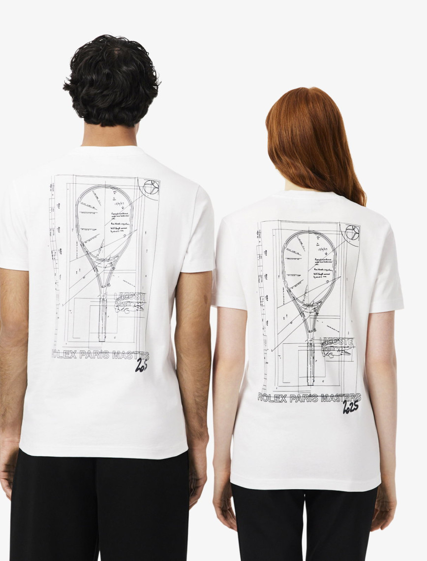 Lacoste x Rolex Paris Unisex Regular Fit Bisiklet Yaka Beyaz T-Shirt Lacoste x Rolex Paris Unisex Regular Fit Bisiklet Yaka Beyaz T-Shirt