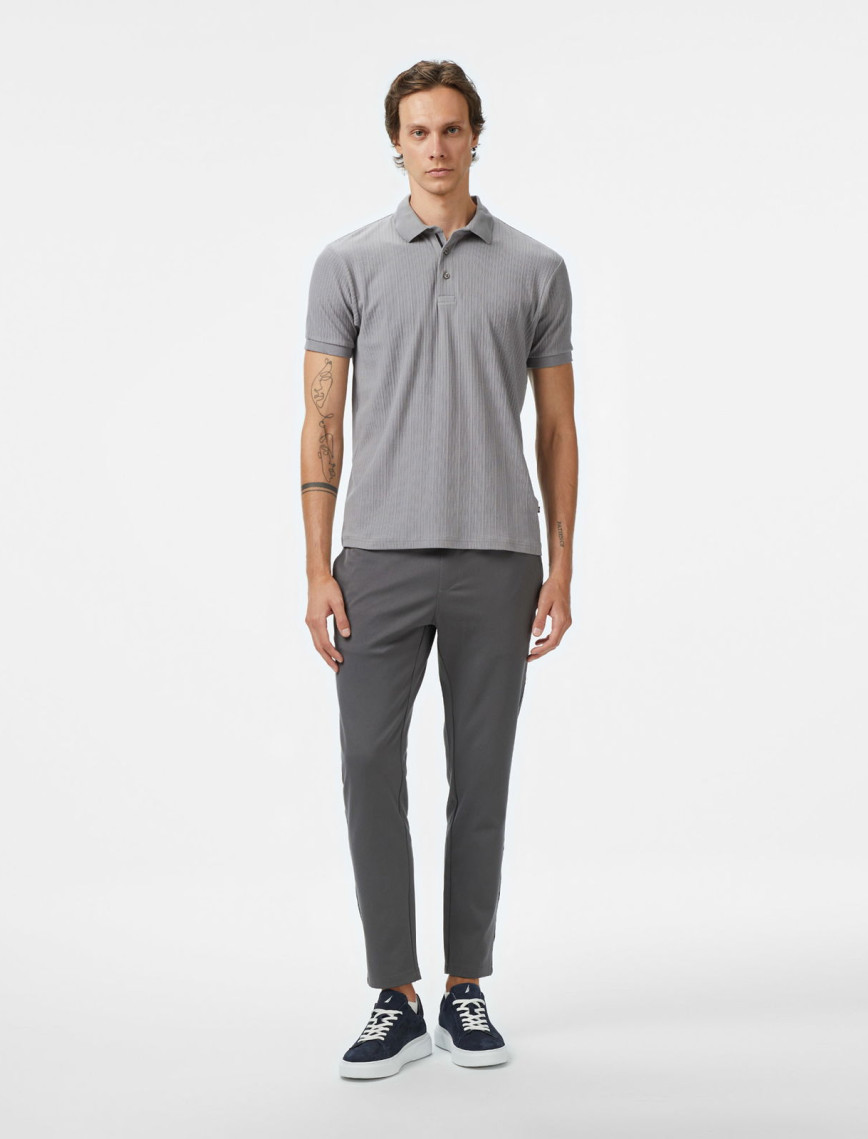 Nautica Erkek Gri Regular Fit Polo