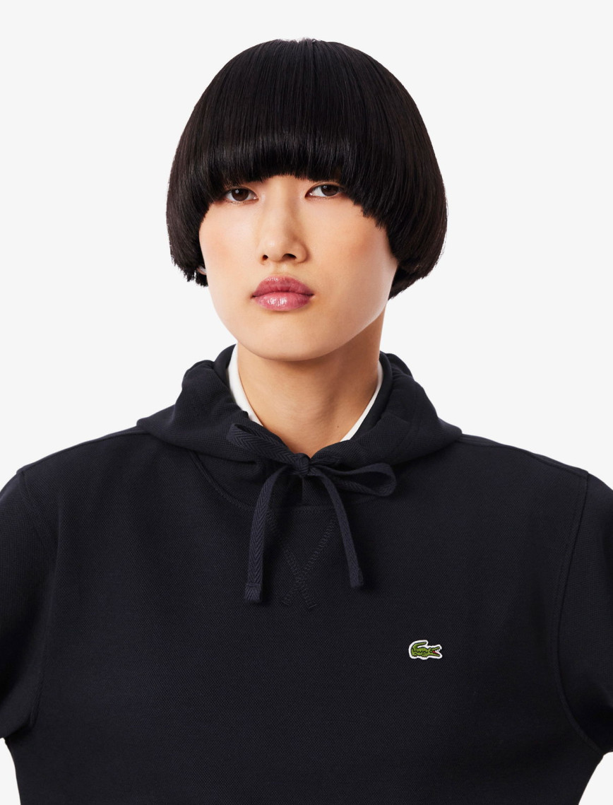 Lacoste Kadın Relaxed Fit Kapüşonlu Lacivert Sweatshirt Lacoste Kadın Relaxed Fit Kapüşonlu Lacivert Sweatshirt