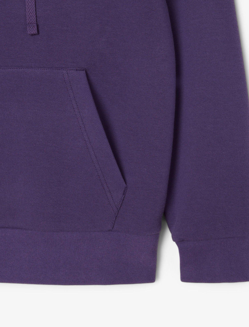 Lacoste Kadın Relaxed Fit Kapüşonlu Mor Sweatshirt Lacoste Kadın Relaxed Fit Kapüşonlu Mor Sweatshirt
