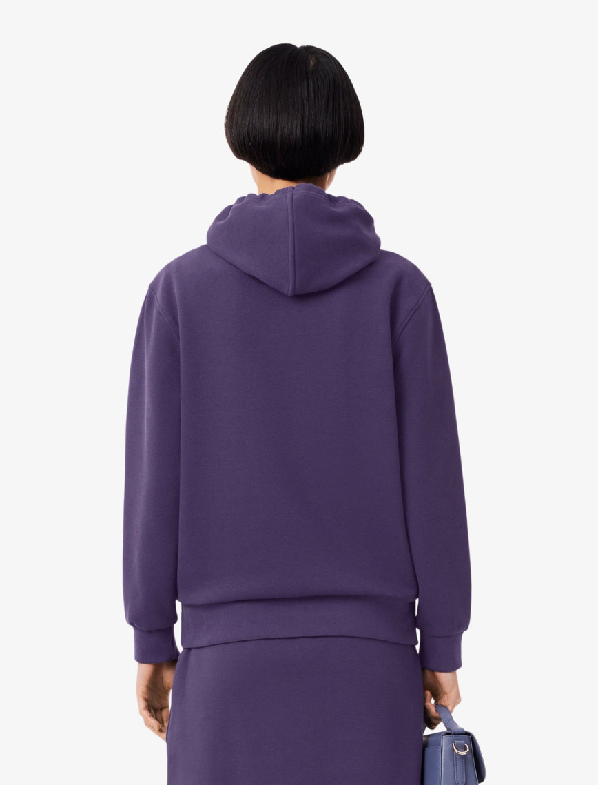 Lacoste Kadın Relaxed Fit Kapüşonlu Mor Sweatshirt Lacoste Kadın Relaxed Fit Kapüşonlu Mor Sweatshirt