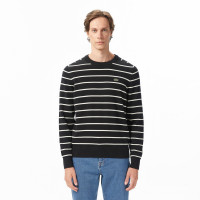 Lacoste Erkek Classic Fit Bisiklet Yaka Çizgili Siyah Kazak Lacoste Erkek Classic Fit Bisiklet Yaka Çizgili Siyah Kazak