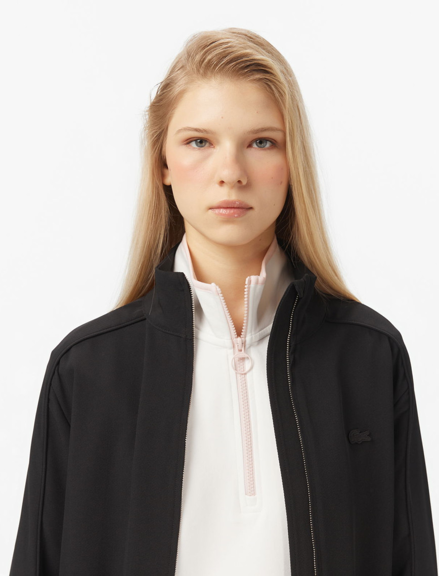 Lacoste Kadın Fermuarlı Siyah Ceket Lacoste Kadın Fermuarlı Siyah Ceket
