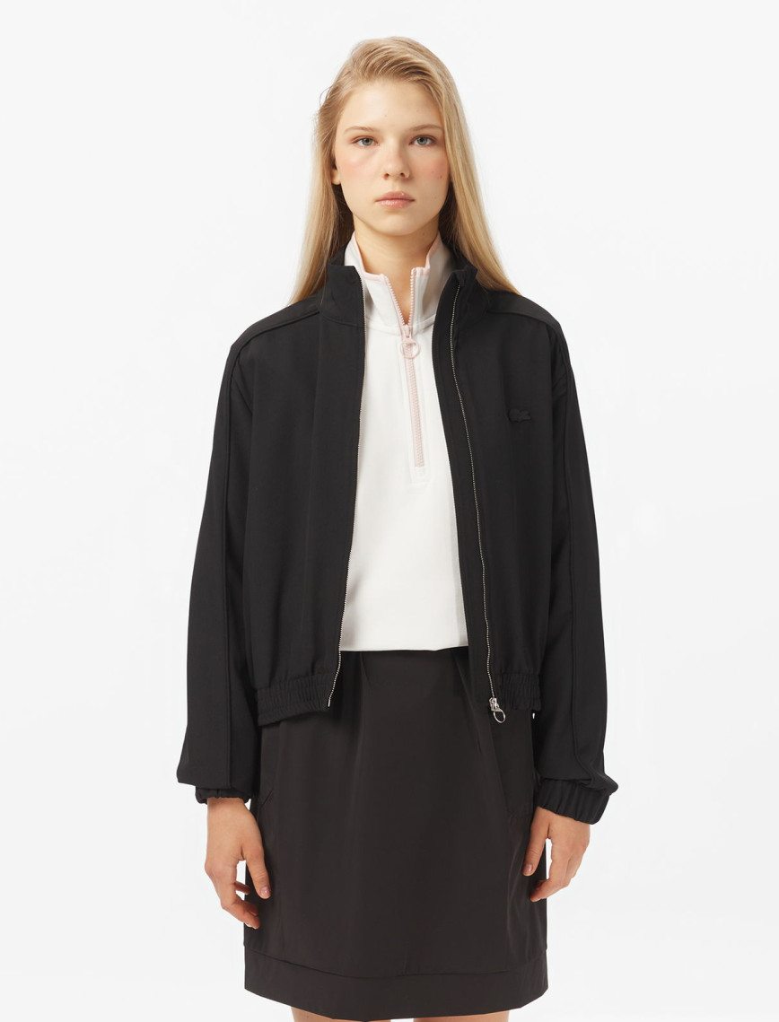 Lacoste Kadın Fermuarlı Siyah Ceket Lacoste Kadın Fermuarlı Siyah Ceket