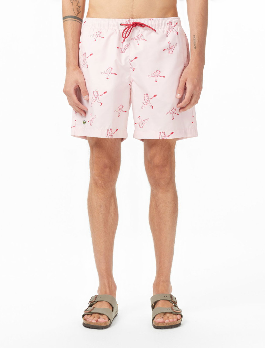 Lacoste Erkek Regular Fit Desenli Pembe Mayo Lacoste Erkek Regular Fit Desenli Pembe Mayo