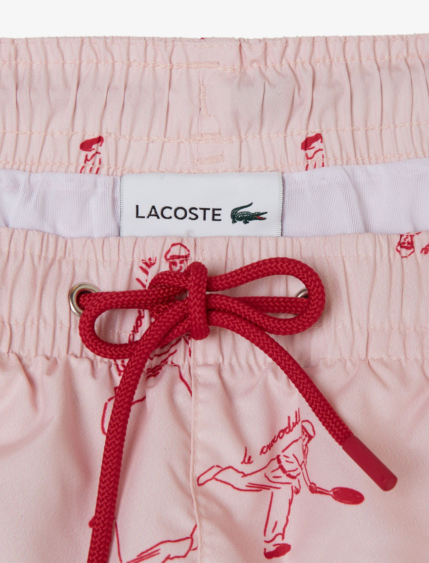Lacoste Erkek Regular Fit Desenli Pembe Mayo Lacoste Erkek Regular Fit Desenli Pembe Mayo