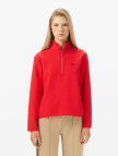 Lacoste Kadın Regular Fit Yarım Fermuarlı Kırmızı Sweatshirt