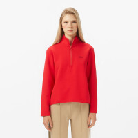 Lacoste Kadın Regular Fit Yarım Fermuarlı Kırmızı Sweatshirt Lacoste Kadın Regular Fit Yarım Fermuarlı Kırmızı Sweatshirt