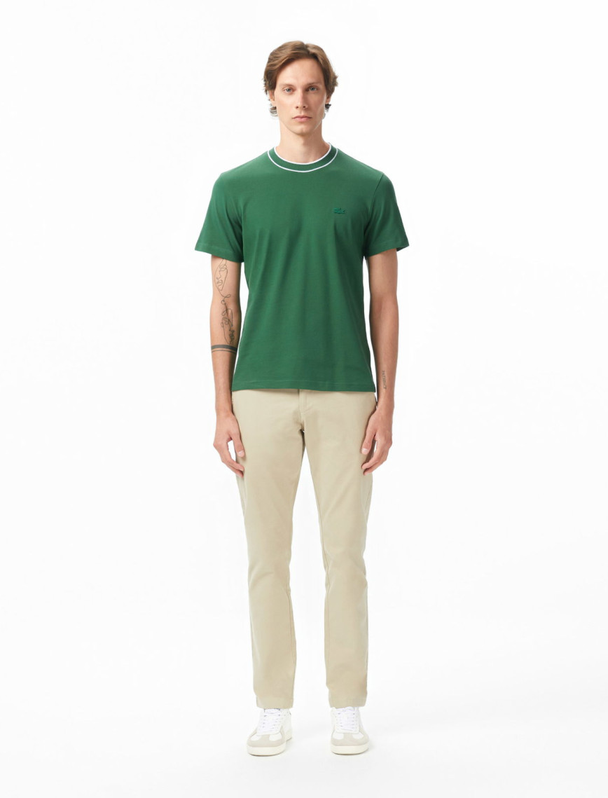 Lacoste Erkek Regular Fit Bisiklet Yaka Yeşil T-Shirt Lacoste Erkek Regular Fit Bisiklet Yaka Yeşil T-Shirt