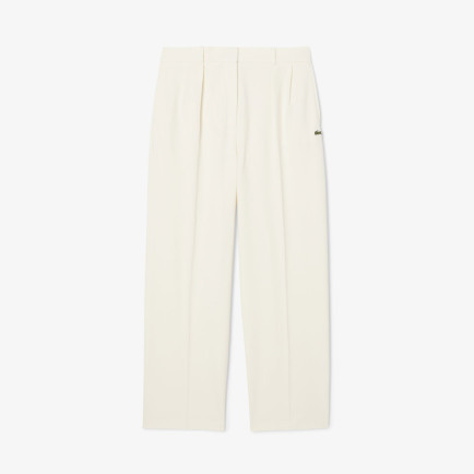 Lacoste Kadın Oversize Fit Krem Pantolon Lacoste Kadın Oversize Fit Krem Pantolon