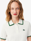 Lacoste Kadın Regular Fit Kısa Kollu Polo Yaka Beyaz Triko Lacoste Kadın Regular Fit Kısa Kollu Polo Yaka Beyaz Triko