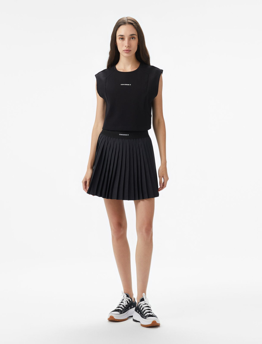 Converse Star Chevron Baskılı Kadın Siyah Etek Converse Star Chevron Baskılı Kadın Siyah Etek