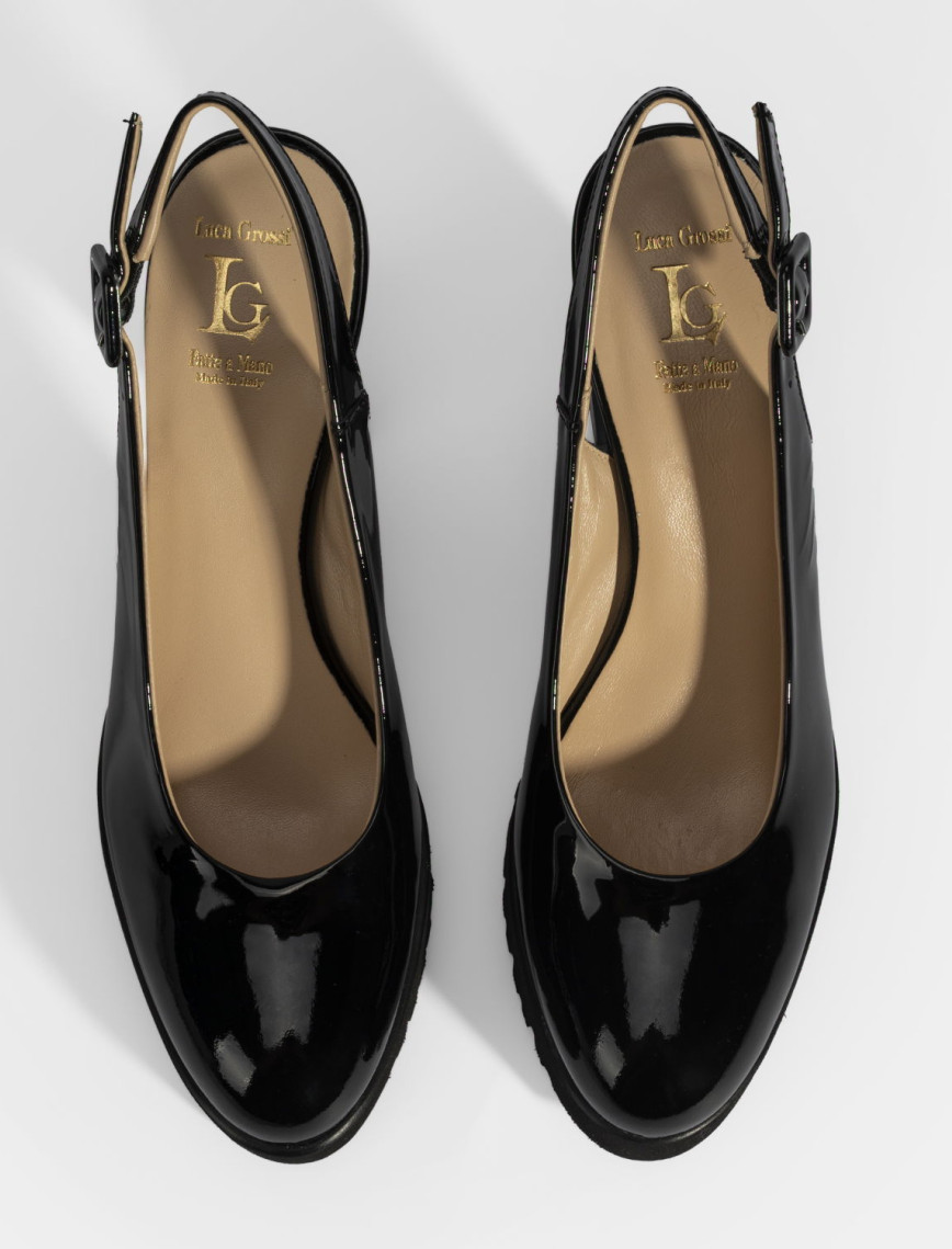 Luca Grossi Kadın Siyah Slingback Platform Topuklu Rugan Ayakkabı Luca Grossi Kadın Siyah Slingback Platform Topuklu Rugan Ayakkabı