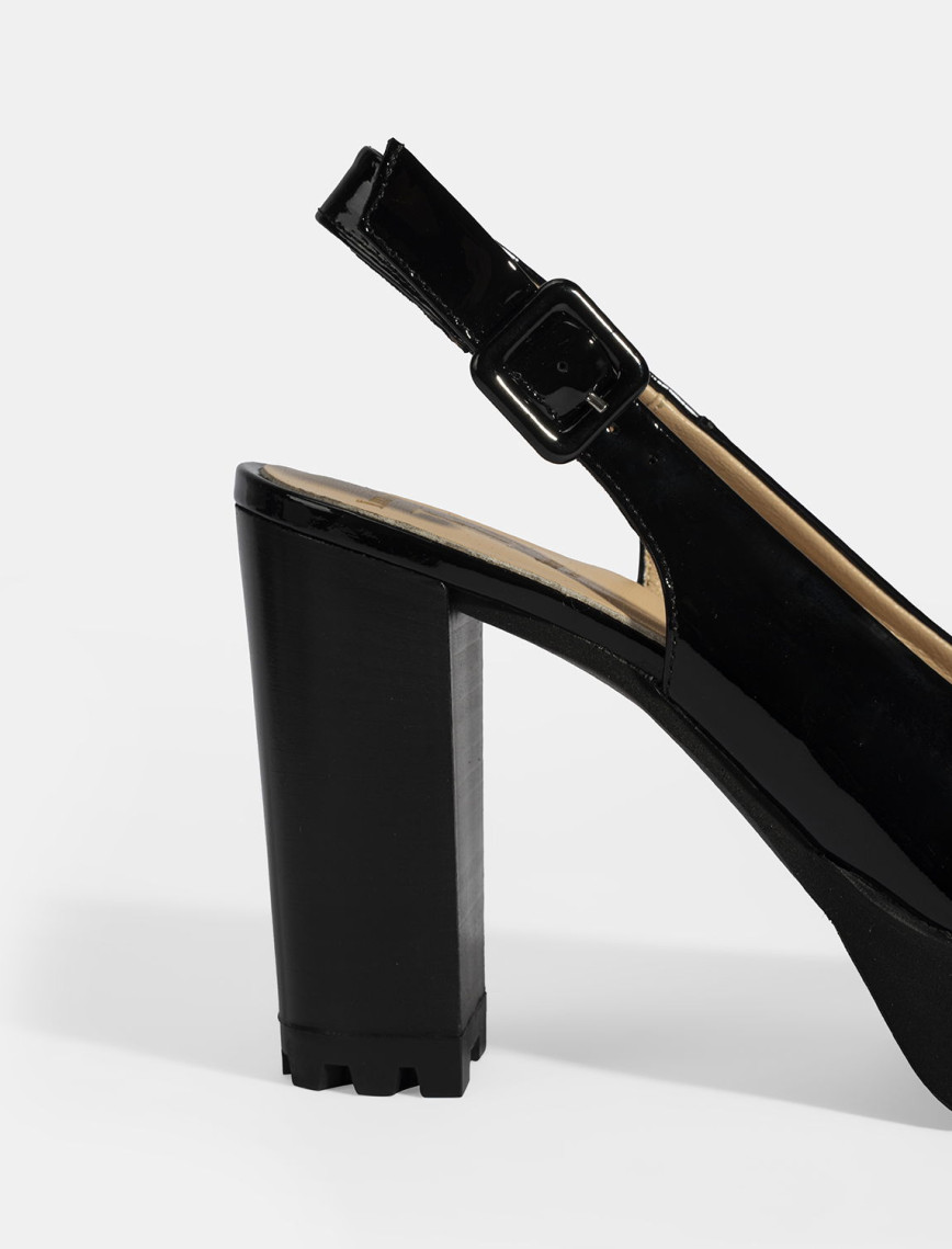 Luca Grossi Kadın Siyah Slingback Platform Topuklu Rugan Ayakkabı Luca Grossi Kadın Siyah Slingback Platform Topuklu Rugan Ayakkabı