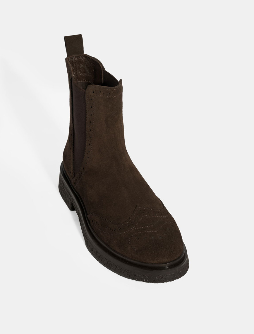 Kadın Kahve Lastikli Süet Chelsea Bot Kadın Kahve Lastikli Süet Chelsea Bot