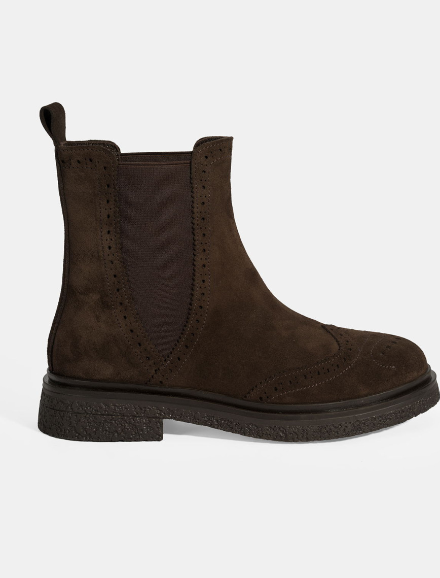 Kadın Kahve Lastikli Süet Chelsea Bot Kadın Kahve Lastikli Süet Chelsea Bot