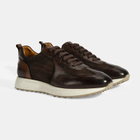 Erkek Kahve Bağcıklı Deri Spor Ayakkabı Erkek Kahve Bağcıklı Deri Spor Ayakkabı