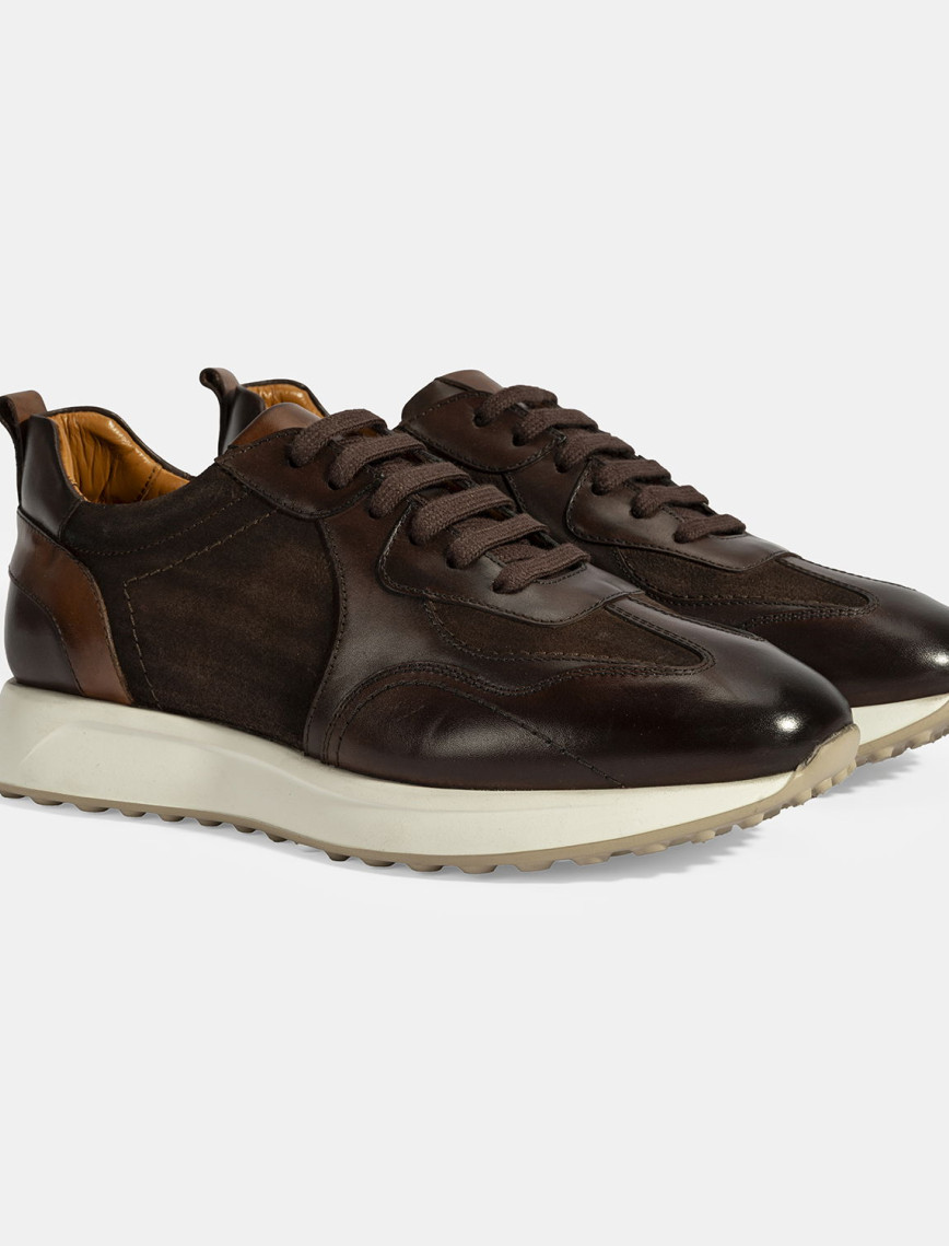 Erkek Siyah Bağcıklı Deri Spor Ayakkabı Erkek Siyah Bağcıklı Deri Spor Ayakkabı