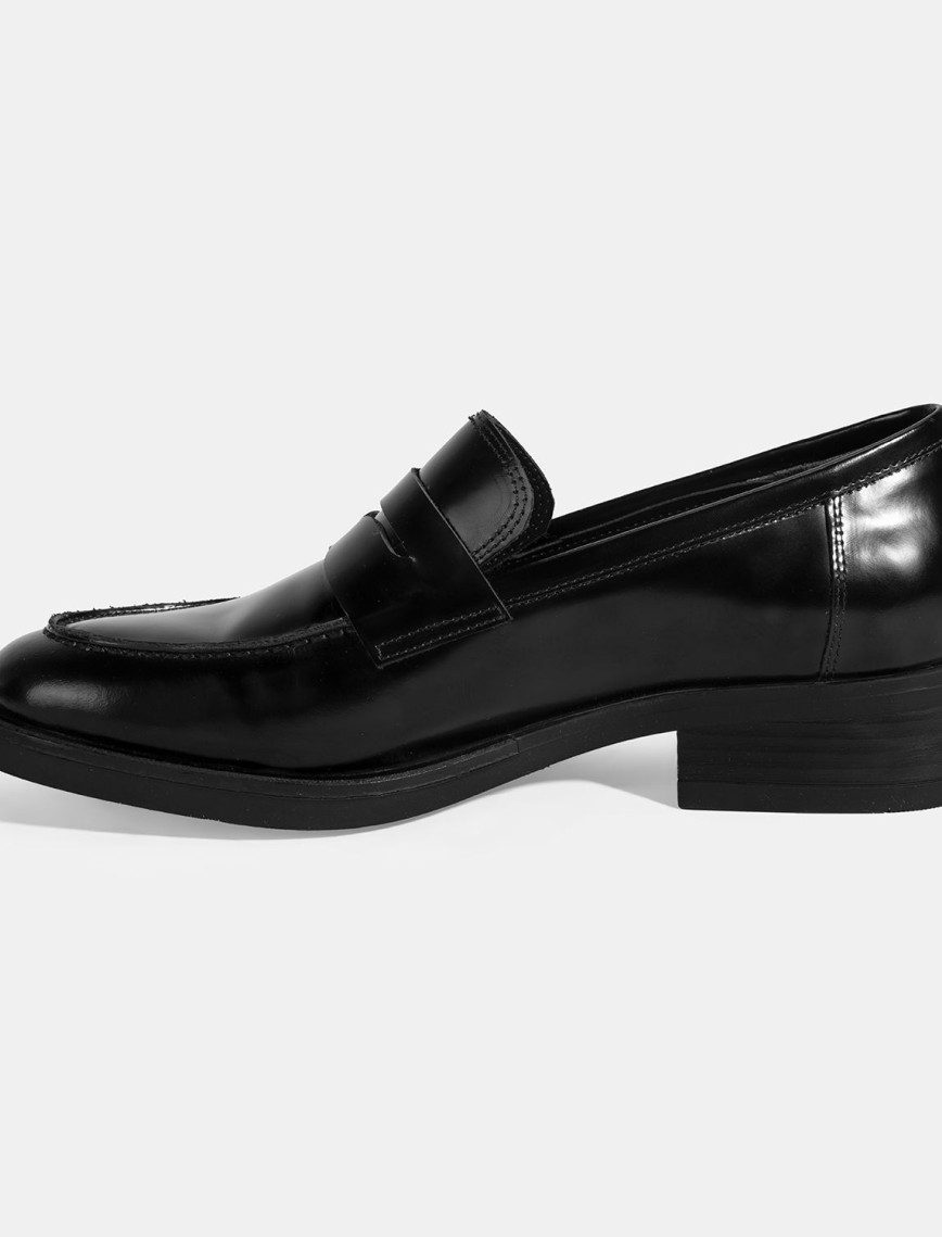 Kadın Siyah Deri Loafer Kadın Siyah Deri Loafer