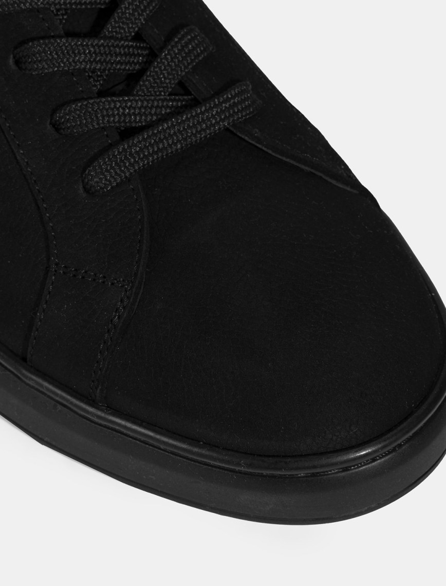 Erkek Siyah Bağcıklı Günlük Nubuk Deri Ayakkabı Erkek Siyah Bağcıklı Günlük Nubuk Deri Ayakkabı