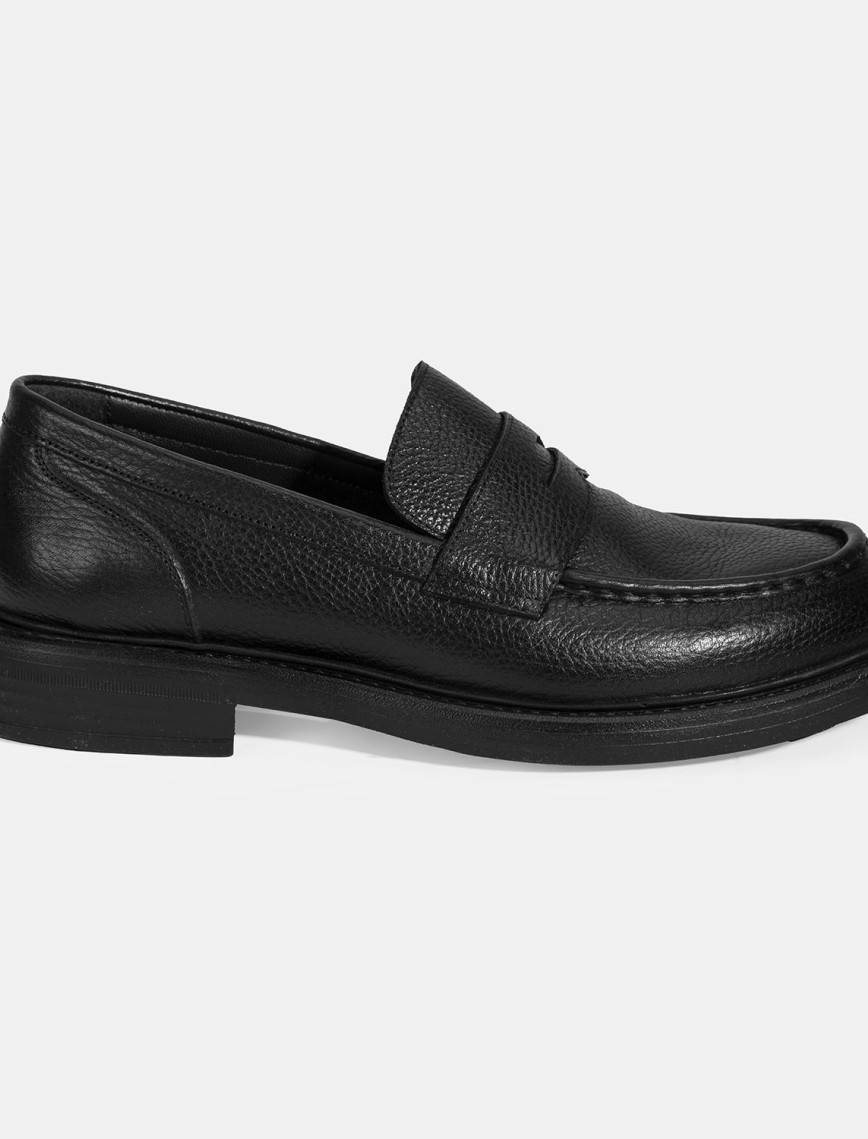 Erkek Siyah Deri Loafer Erkek Siyah Deri Loafer