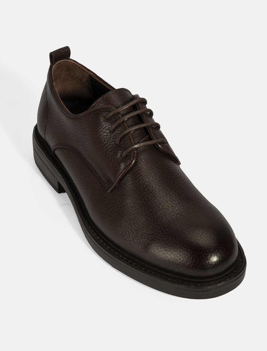 Erkek Kahve Bağcıklı Günlük Deri Ayakkabı Erkek Kahve Bağcıklı Günlük Deri Ayakkabı