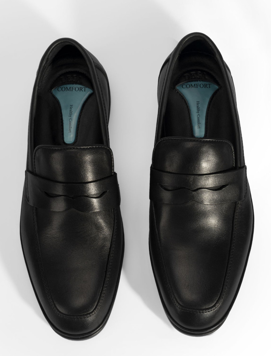 Erkek Siyah DesaComfort Deri Loafer Erkek Siyah DesaComfort Deri Loafer