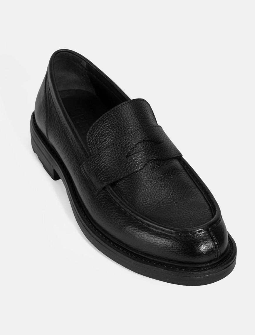 Erkek Siyah Deri Loafer Erkek Siyah Deri Loafer