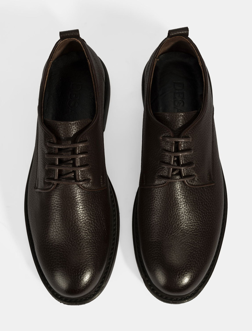 Erkek Kahve Bağcıklı Günlük Deri Ayakkabı Erkek Kahve Bağcıklı Günlük Deri Ayakkabı