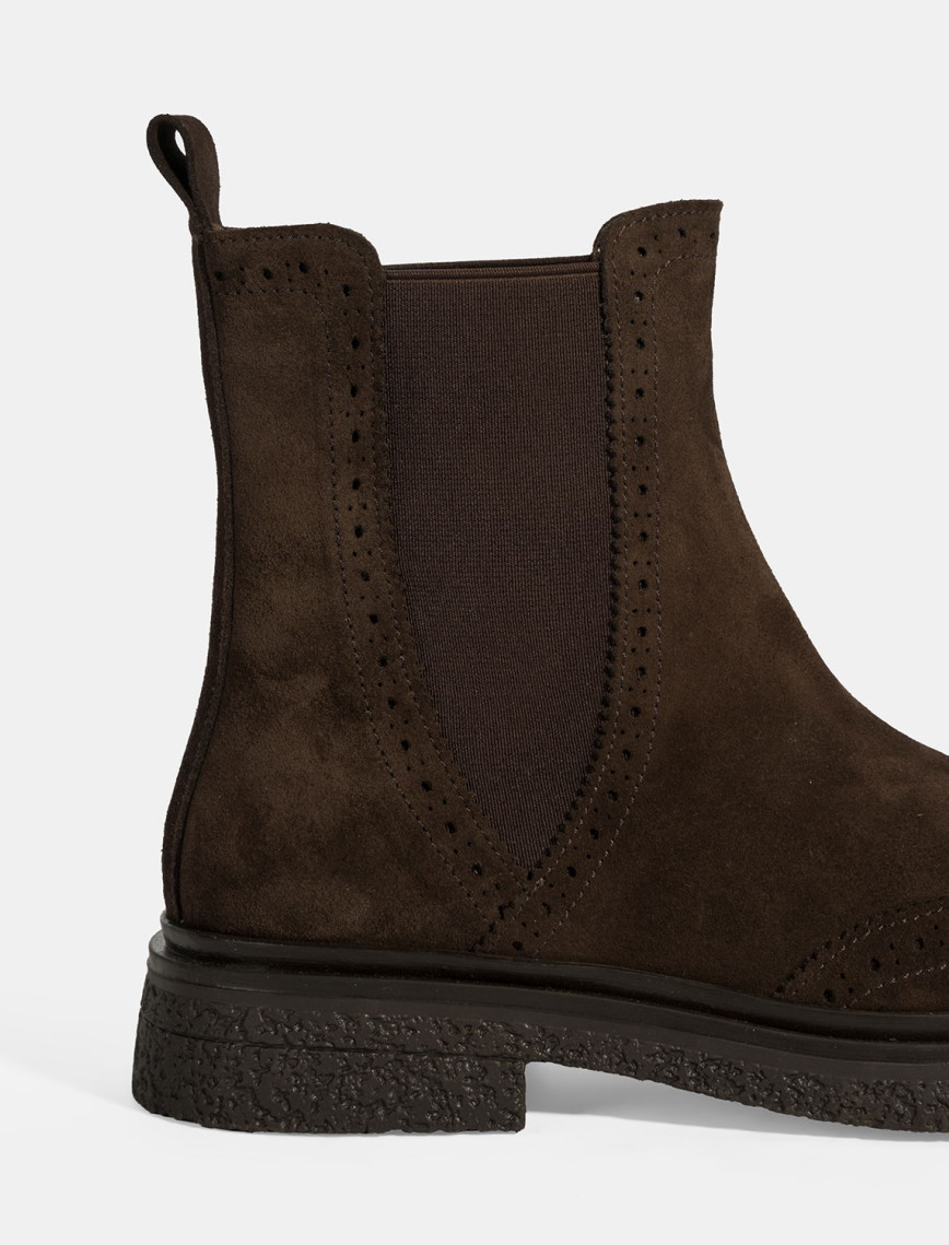 Kadın Kahve Lastikli Süet Chelsea Bot Kadın Kahve Lastikli Süet Chelsea Bot