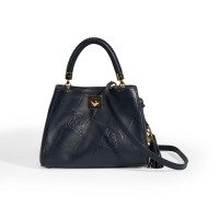 Kadın Lacivert Püskül Aksesuarlı Deri El Çantası Kadın Lacivert Püskül Aksesuarlı Deri El Çantası