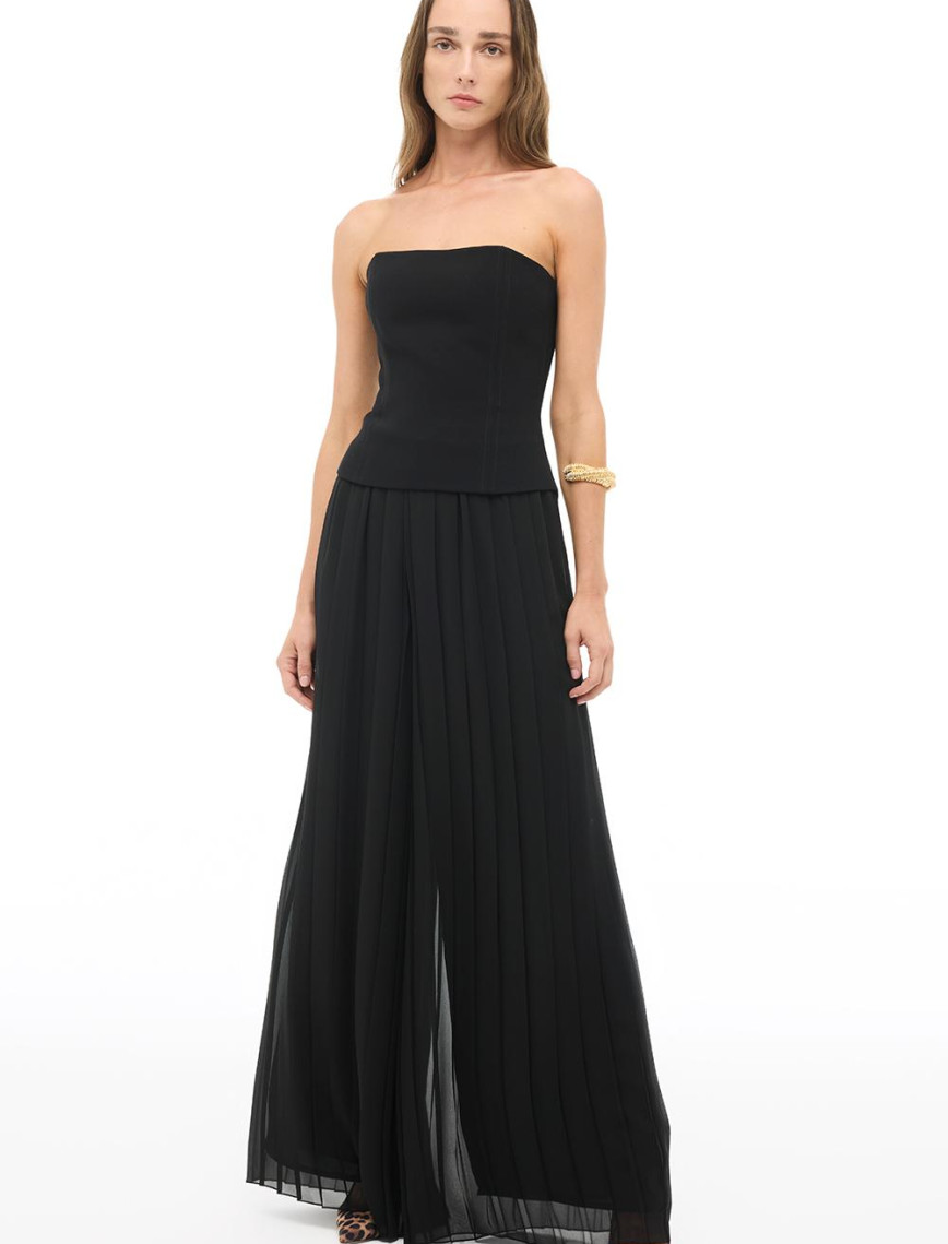 Siyah Yüksek Bel Geniş Paça Pantolon Siyah Yüksek Bel Geniş Paça Pantolon