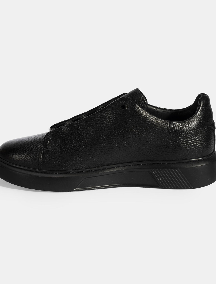 Erkek Siyah Bağcıklı Deri Günlük Ayakkabı Erkek Siyah Bağcıklı Deri Günlük Ayakkabı