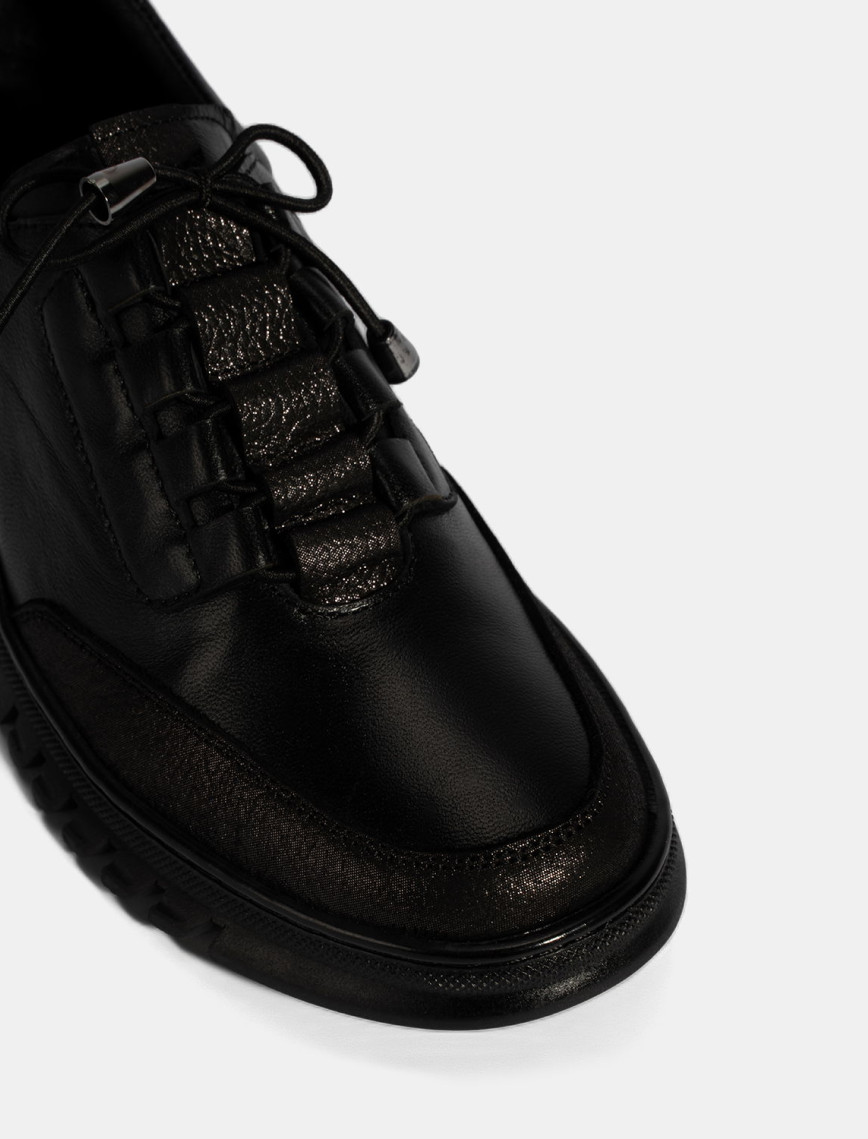 Kadın Siyah Bağcıklı DesaComfort Deri Ayakkabı Kadın Siyah Bağcıklı DesaComfort Deri Ayakkabı