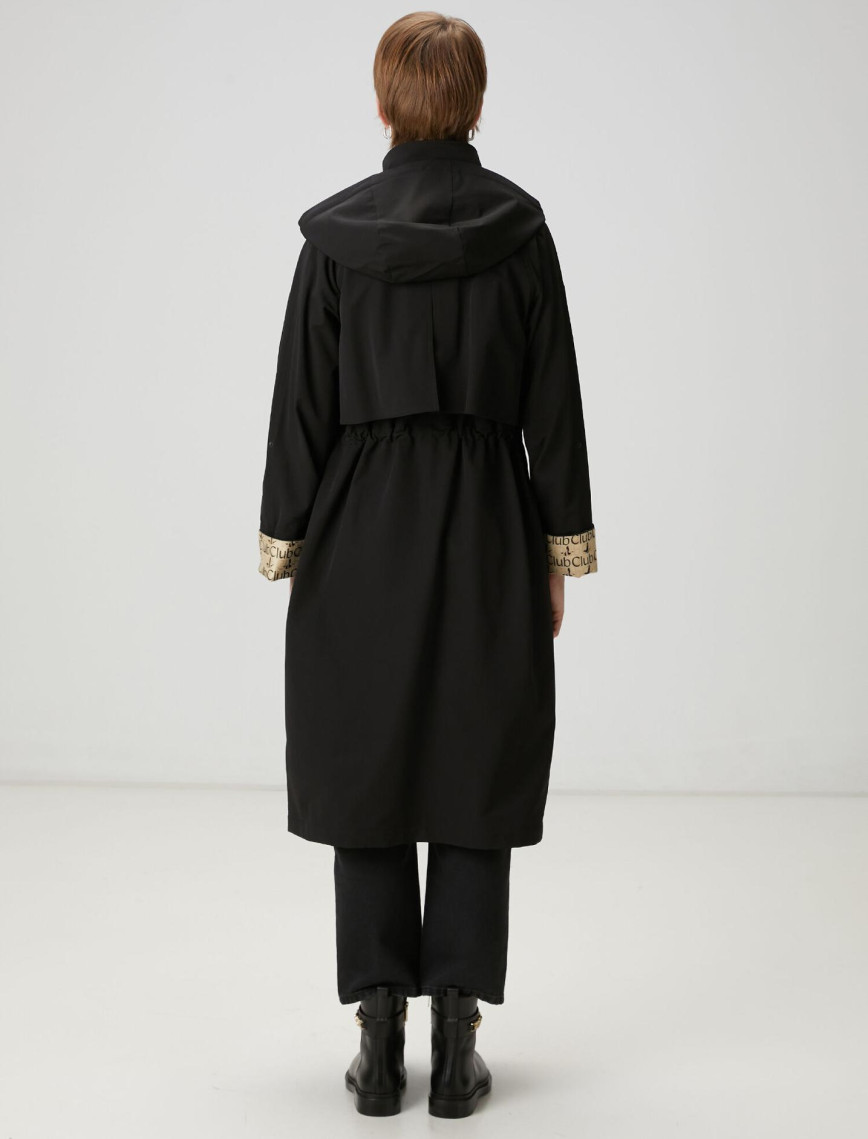 Beymen Club Kadın Siyah Kapüşonlu Pardösü Beymen Club Kadın Siyah Kapüşonlu Pardösü