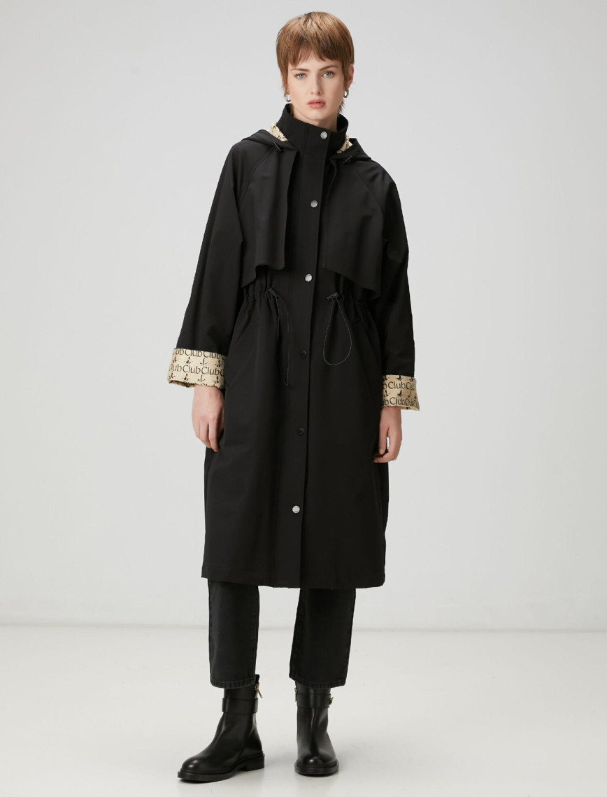 Beymen Club Kadın Siyah Kapüşonlu Pardösü Beymen Club Kadın Siyah Kapüşonlu Pardösü