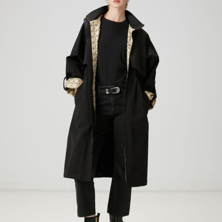 Beymen Club Kadın Siyah Kapüşonlu Pardösü