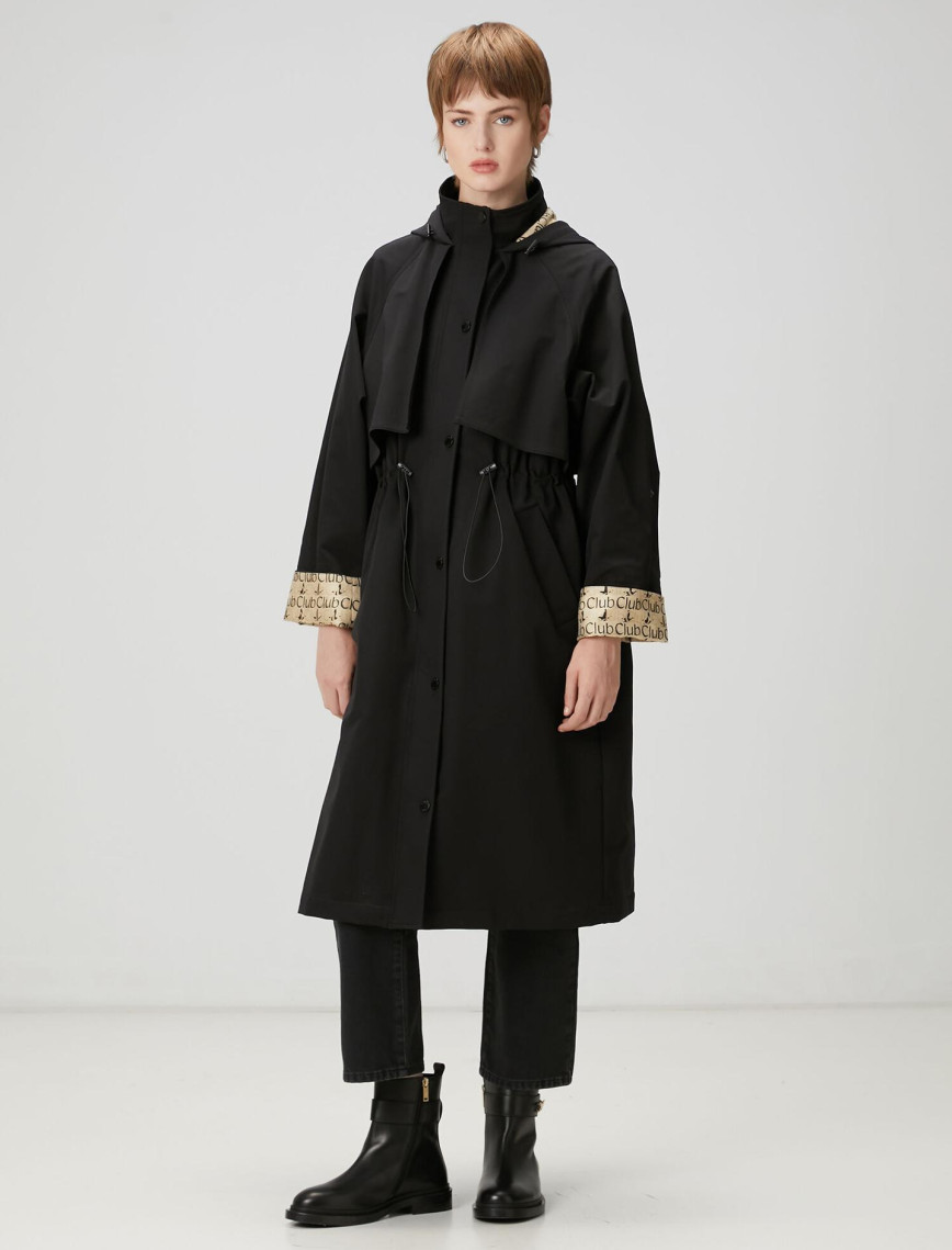 Beymen Club Kadın Siyah Kapüşonlu Pardösü Beymen Club Kadın Siyah Kapüşonlu Pardösü