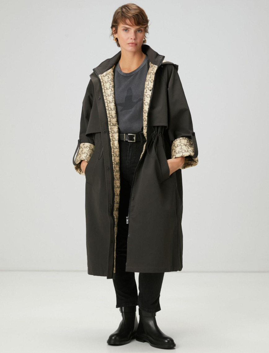 Beymen Club Kadın Siyah Kapüşonlu Pardösü Beymen Club Kadın Siyah Kapüşonlu Pardösü